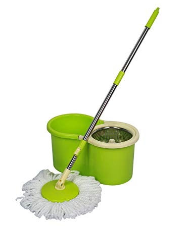 Esquire Elegant Spin Mop Green with 1 Extra Refill